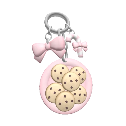 christmas cookies keychain (pink)