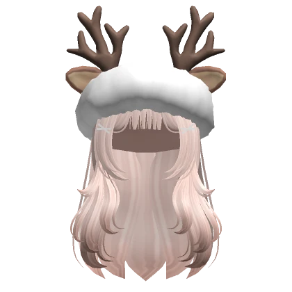 Layered Hair w/ Fluffy Antler Headband in Blonde