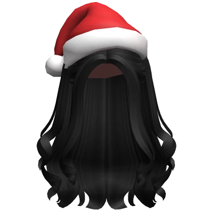 Christmas Twin-Tails with Santa Hat ( Black )