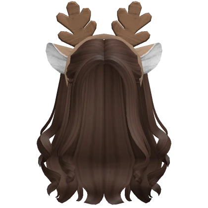 Christmas Twin-Tails with Reindeer Ears ( Brown )