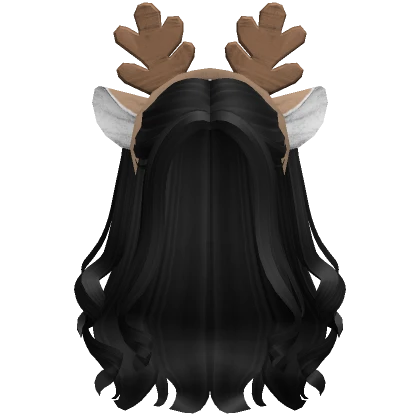 Christmas Twin-Tails with Reindeer Ears ( Black )