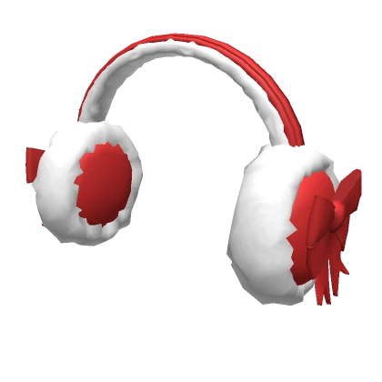 Bowtie Earmuffs - Christmas Santa Red