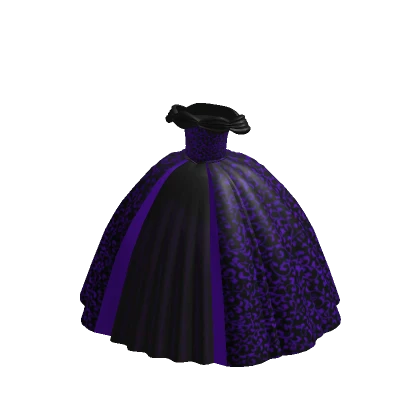 Purple & Black Ball Gown