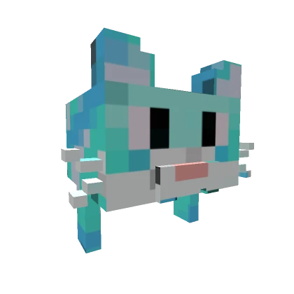 Blue PIXEL Cat