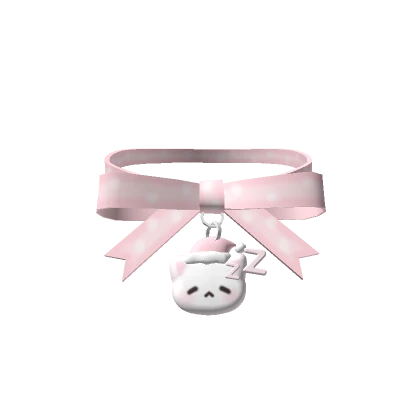 ♡ christmas sleepy kitten necklace 3.0 (pink)