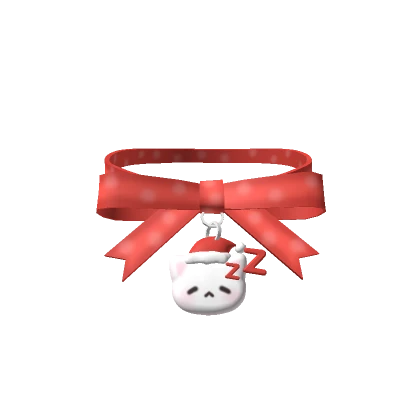 ♡ christmas sleepy kitten necklace 3.0