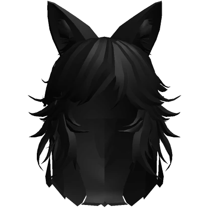 Black Wolf Hair And Ears