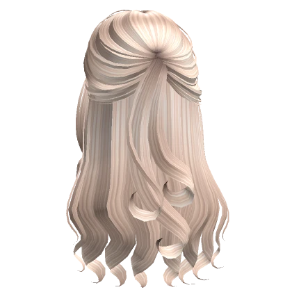 Curly Soft Half Up Half Down Hair (Platinum)