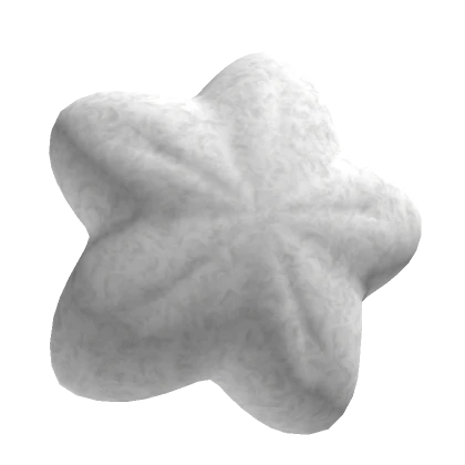 White Cuddly Faux Fluff Plush Star Pillow