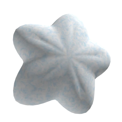 Baby Blue Cuddly Faux Fluff Plush Star Pillow