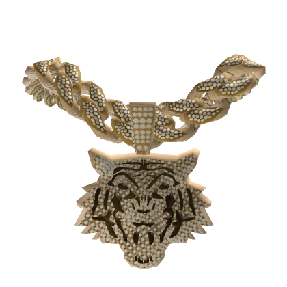 Iced Golden Tiger Chain - Block