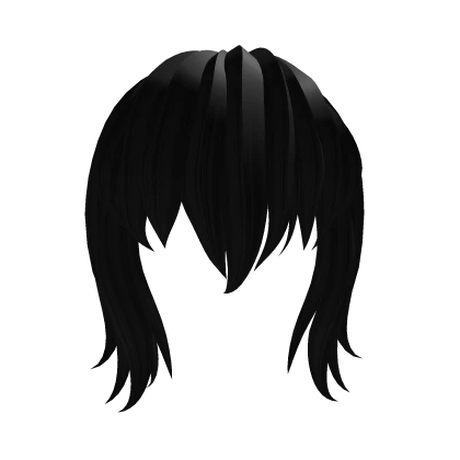 Black Anime Cute Layered Bangs