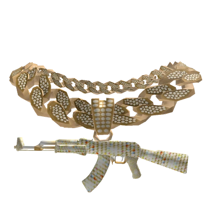 Iced Golden SK Gun Chain - Boy