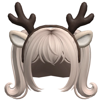 Christmas Reindeer Hair with Swirly Pigtails Plat