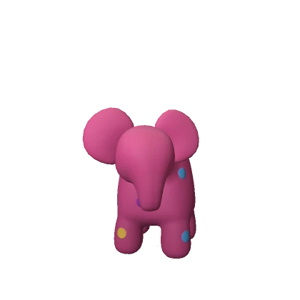 Mini Elephant Animal Cookie Pink
