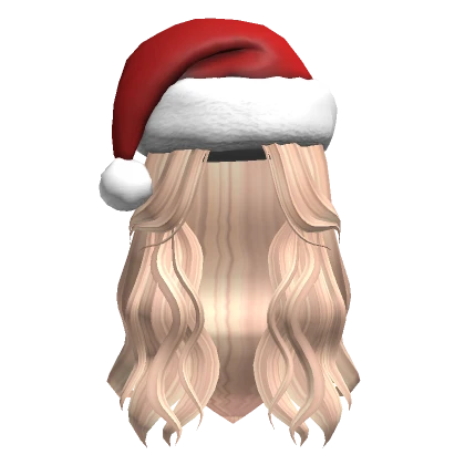 Soft waves w/ christmas hat in Blonde