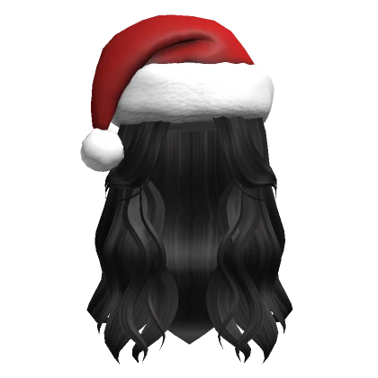 Soft waves w/ Christmas hat in Black