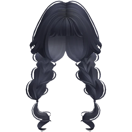 Cottage Core Doll Low Braids (Dark Blue)