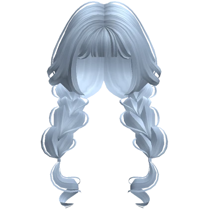 Cottage Core Doll Low Braids (Light Blue)