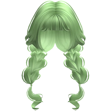 Cottage Core Doll Low Braids (Green)