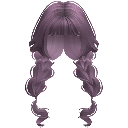 Cottage Core Doll Low Braids (Dark Purple)