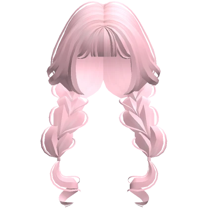 Cottage Core Doll Low Braids (Pink)