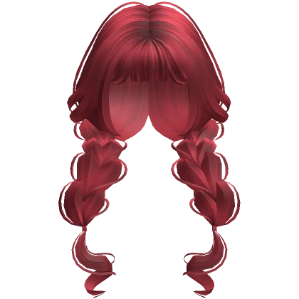 Cottage Core Doll Low Braids (Light Red)