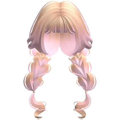 Two-Tone Cottage Core Doll Braids (Blonde & Pink)