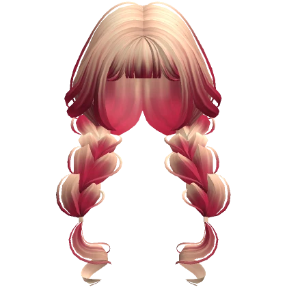 Two-Tone Cottage Core Doll Braids (Red & Blonde)