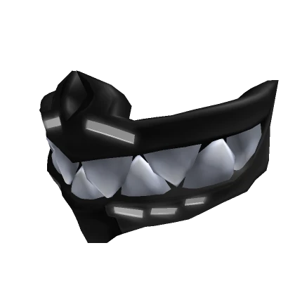 [1.0/Blocky] Toothy Robot Mask Monochrome