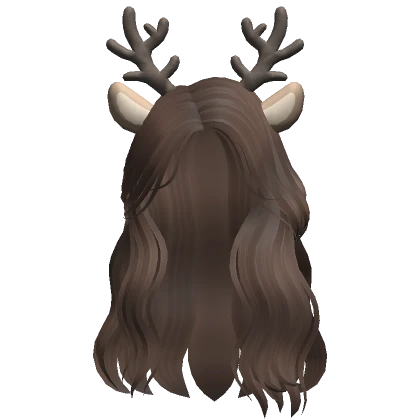 Chritmas Brown Hair With Antlers