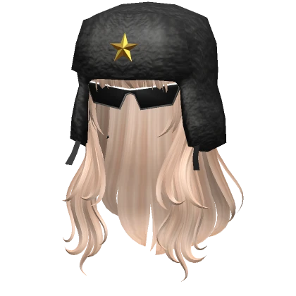 Blond Hair with Ushanka and Glasses