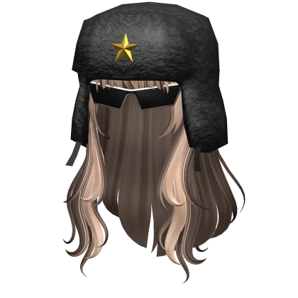 Wavy Hair with Ushanka and Glasses