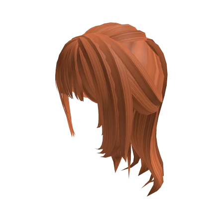 Orange Sleek Anime Ponytail