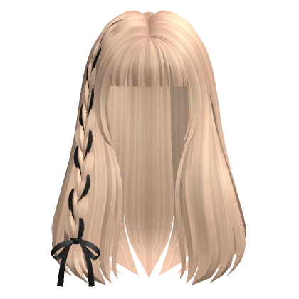 Long Straight Hair /w Bow in Blonde