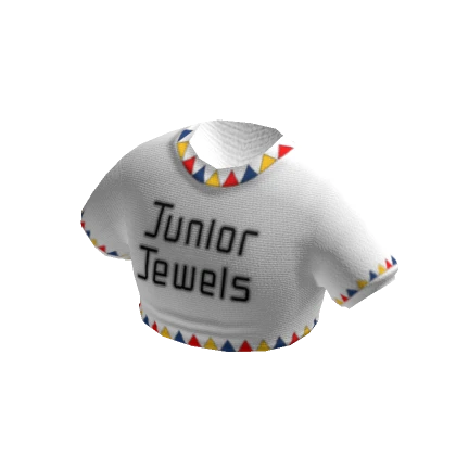 White Junior Jewels Cropped Top