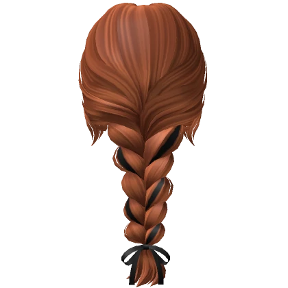 Soft Messy Braid /w Bow in Ginger