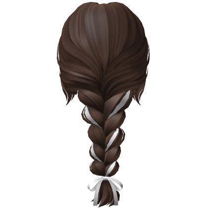 Soft Messy Braid /w Bow in Brown