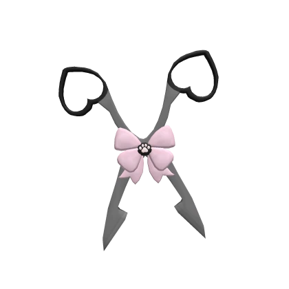 ♡ cute black bow scissors
