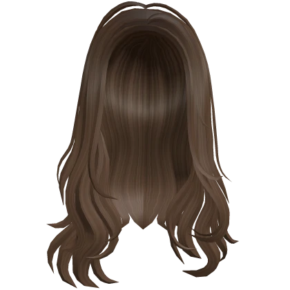 y2k Wavy Layered Brunette Hair 🍫