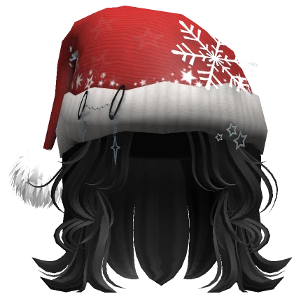 Cute Super Wavy Christmas Hair - Black