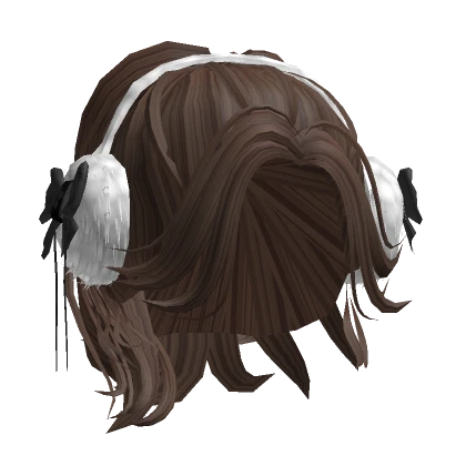 Aesthetic Fluffy Earmuffs Hair - Brown