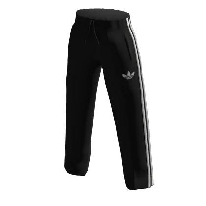 adidas Black Loose Fit Tracksuit Bottoms