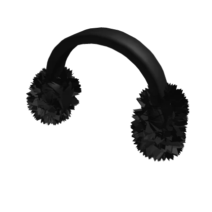 Cute Fluffy Black Earmuffs