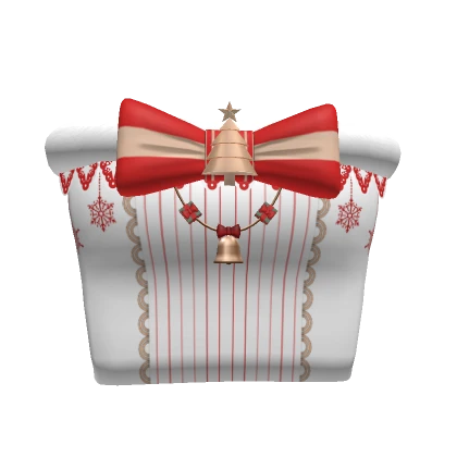 White Christmas top with bows