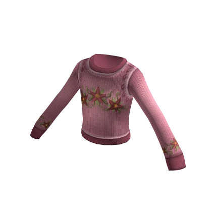Pointsetta Sweater - Pink