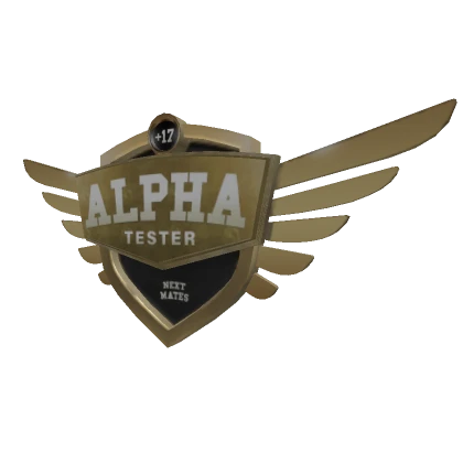 Alpha Tester 3D badge