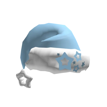 Light Blue Christmas Star Santa Hat