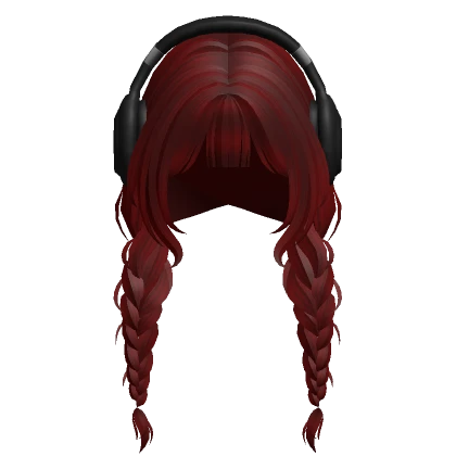 Messy Braids W/ Headphones (Red)