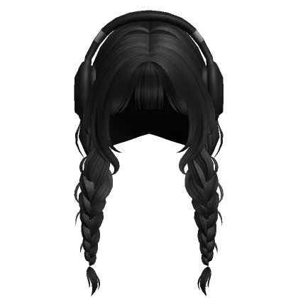 Messy Braids W/ Headphones (Black)